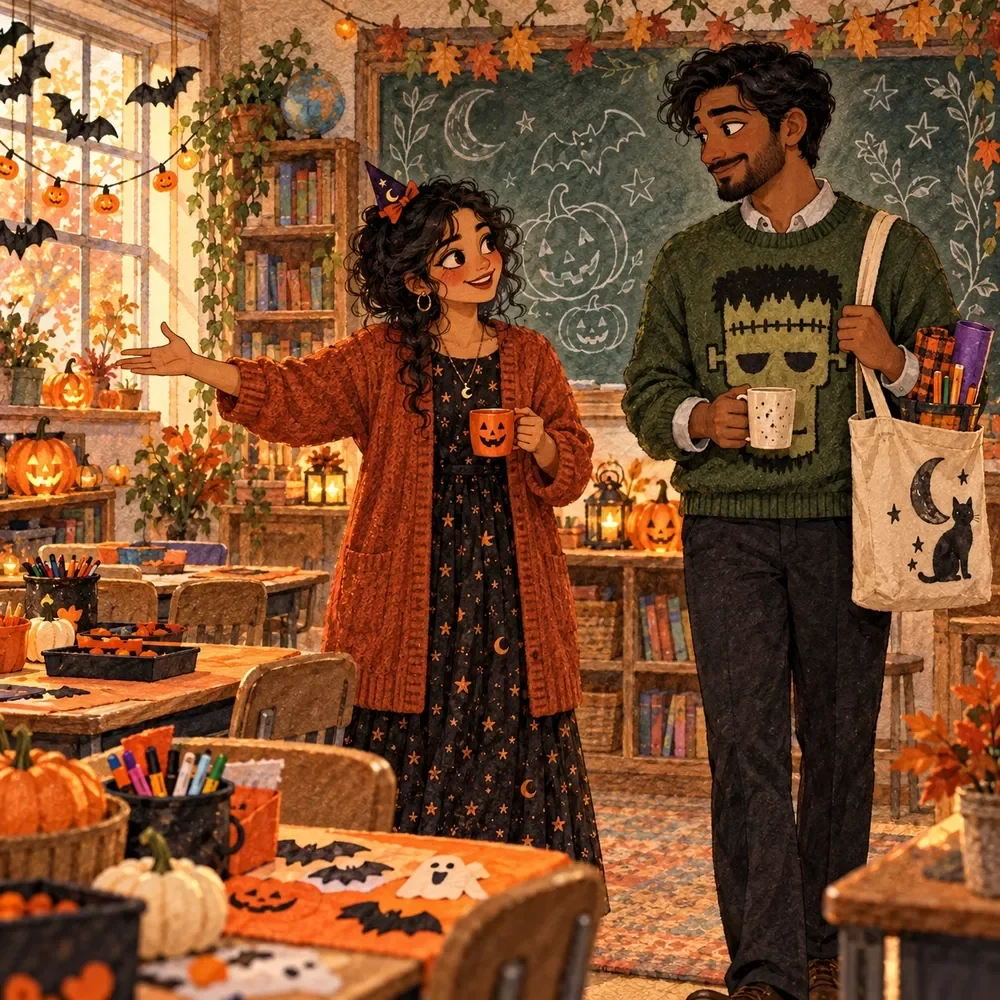Sub Day Guide for Substitute Teachers on Halloween