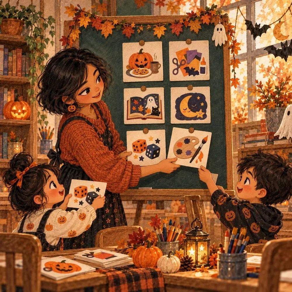 Classroom Schedule Planner for Halloween Week