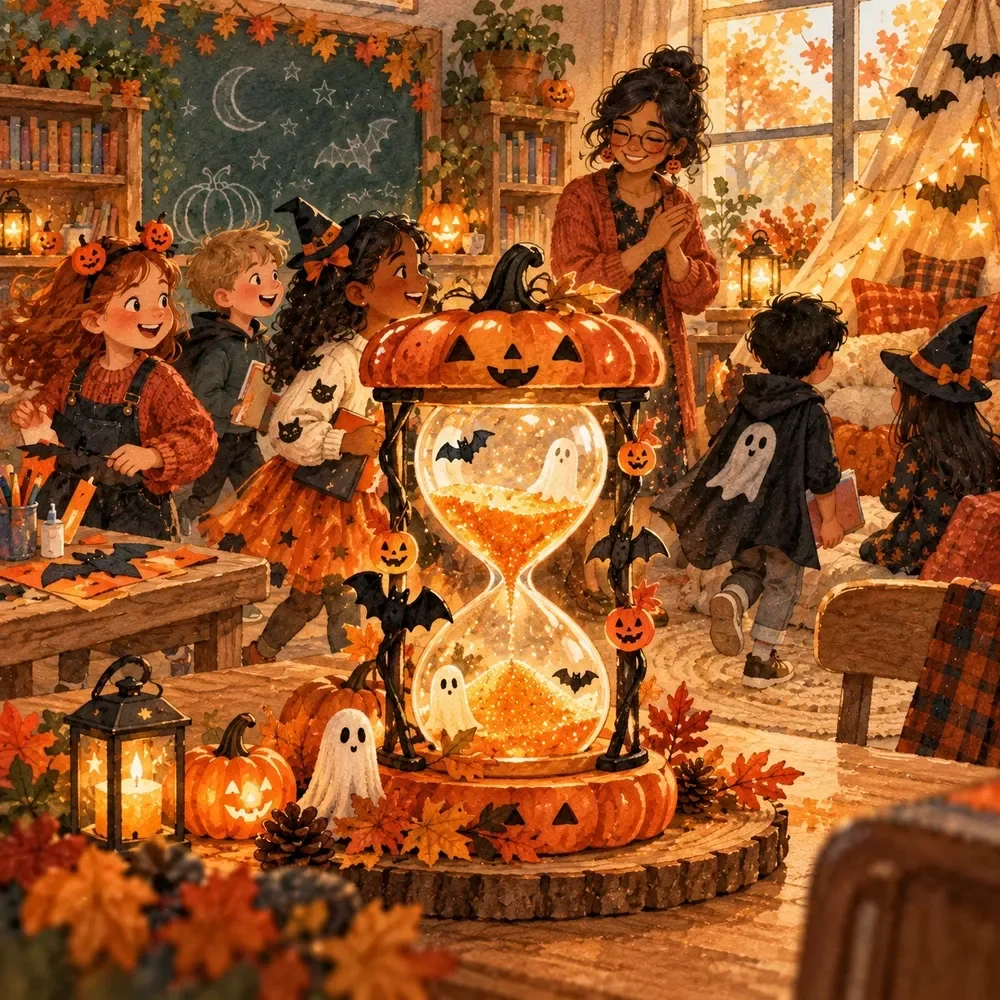 Classroom Transition Timer with Halloween Visuals