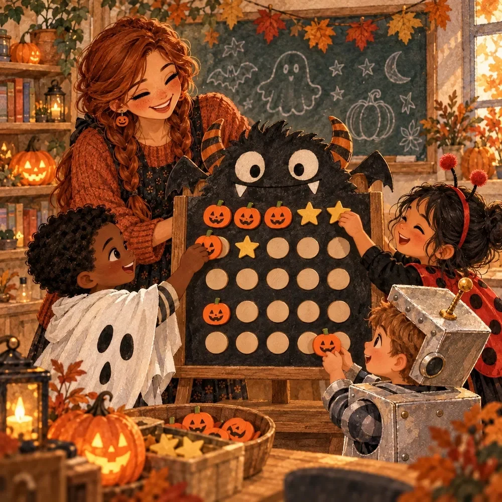 Behavior Points Tracker with a Halloween Theme