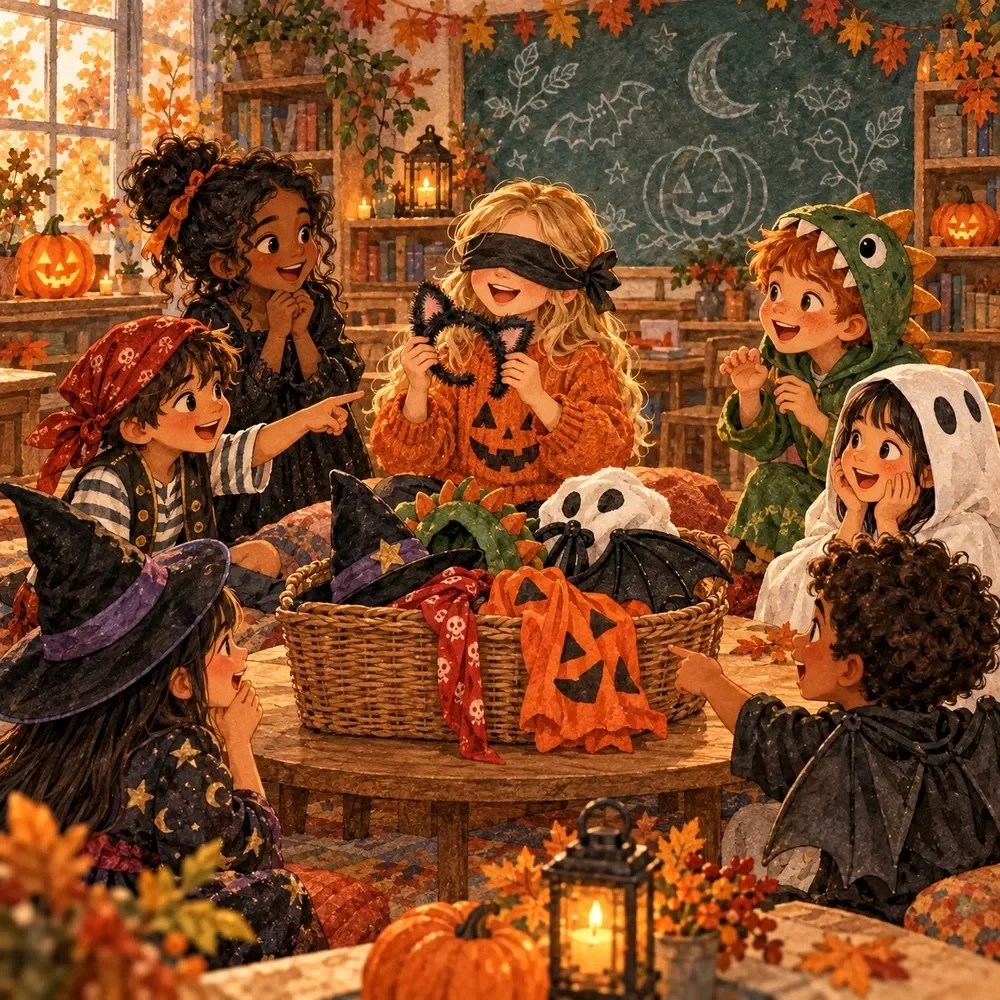 Guess-the-Costume Game for Kids on Halloween