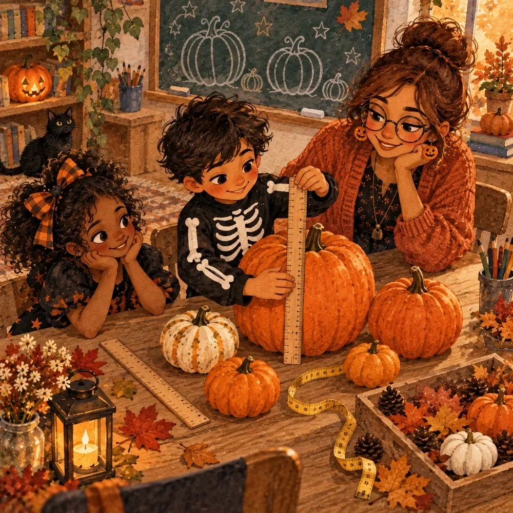Pumpkin Measurement Math Activity for Halloween