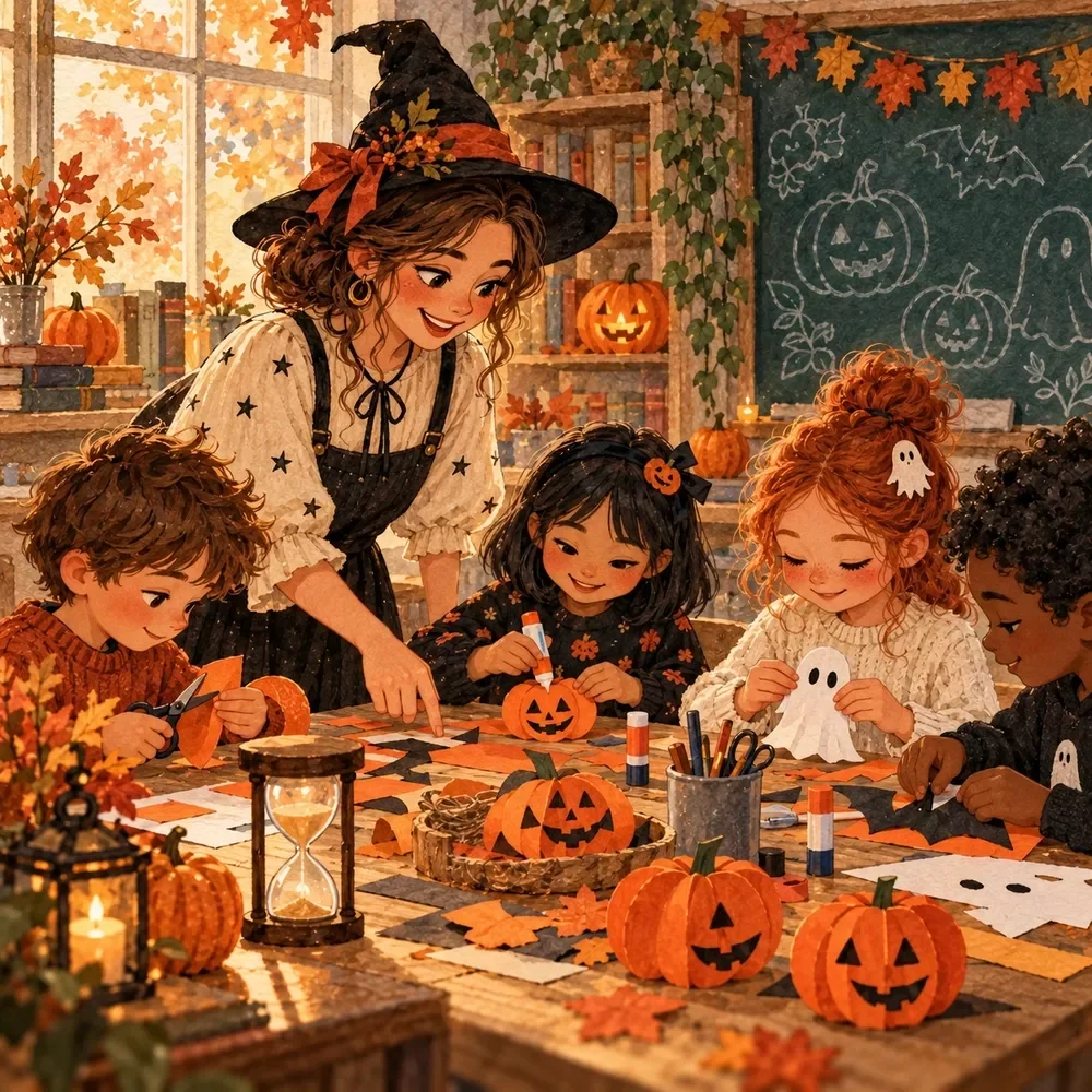 Craft Time Estimator for Halloween Class Periods