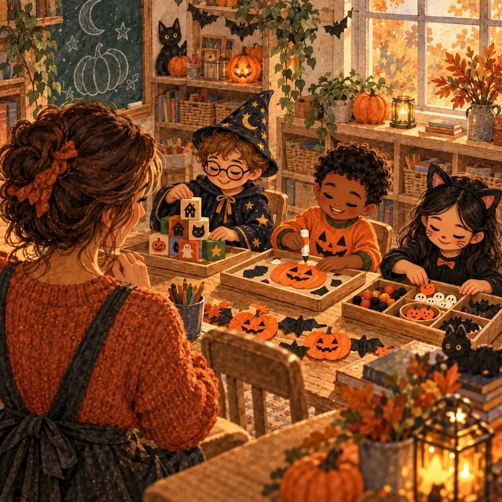 Learning Center Completion Tracker for Halloween Week