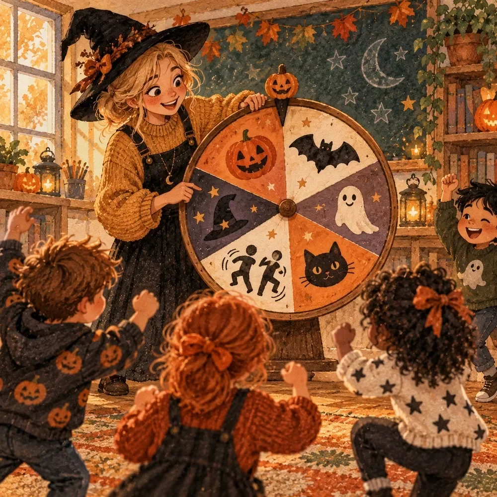 Brain Break Spinner for Halloween in the Classroom