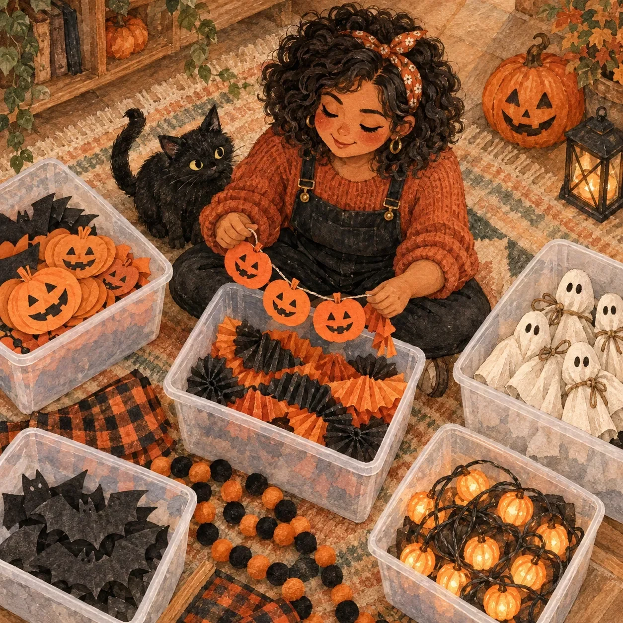 Seasonal Decor Inventory and Storage Log for Halloween Classrooms