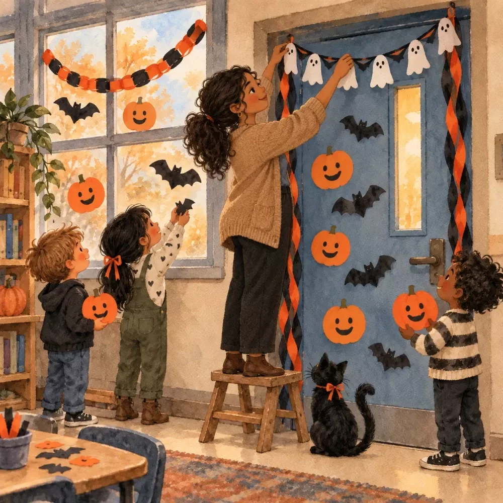 Classroom Door Decoration Designer for Halloween