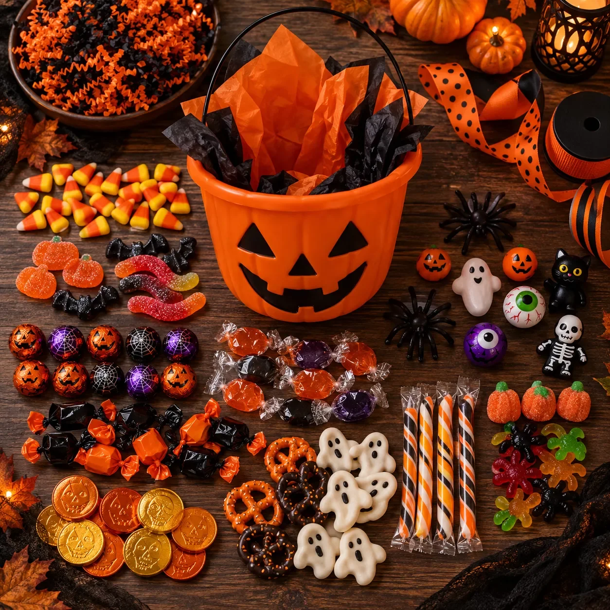 Layout Planner for Halloween Gift Baskets
