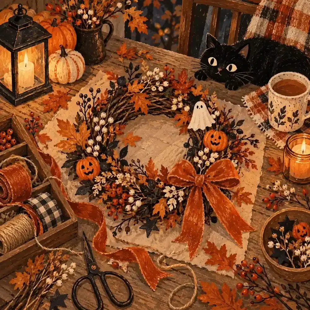 DIY Halloween Wreath Builder