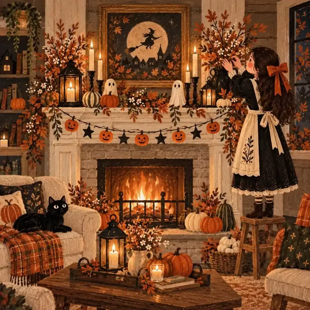 Halloween Mantel Styling Guide
