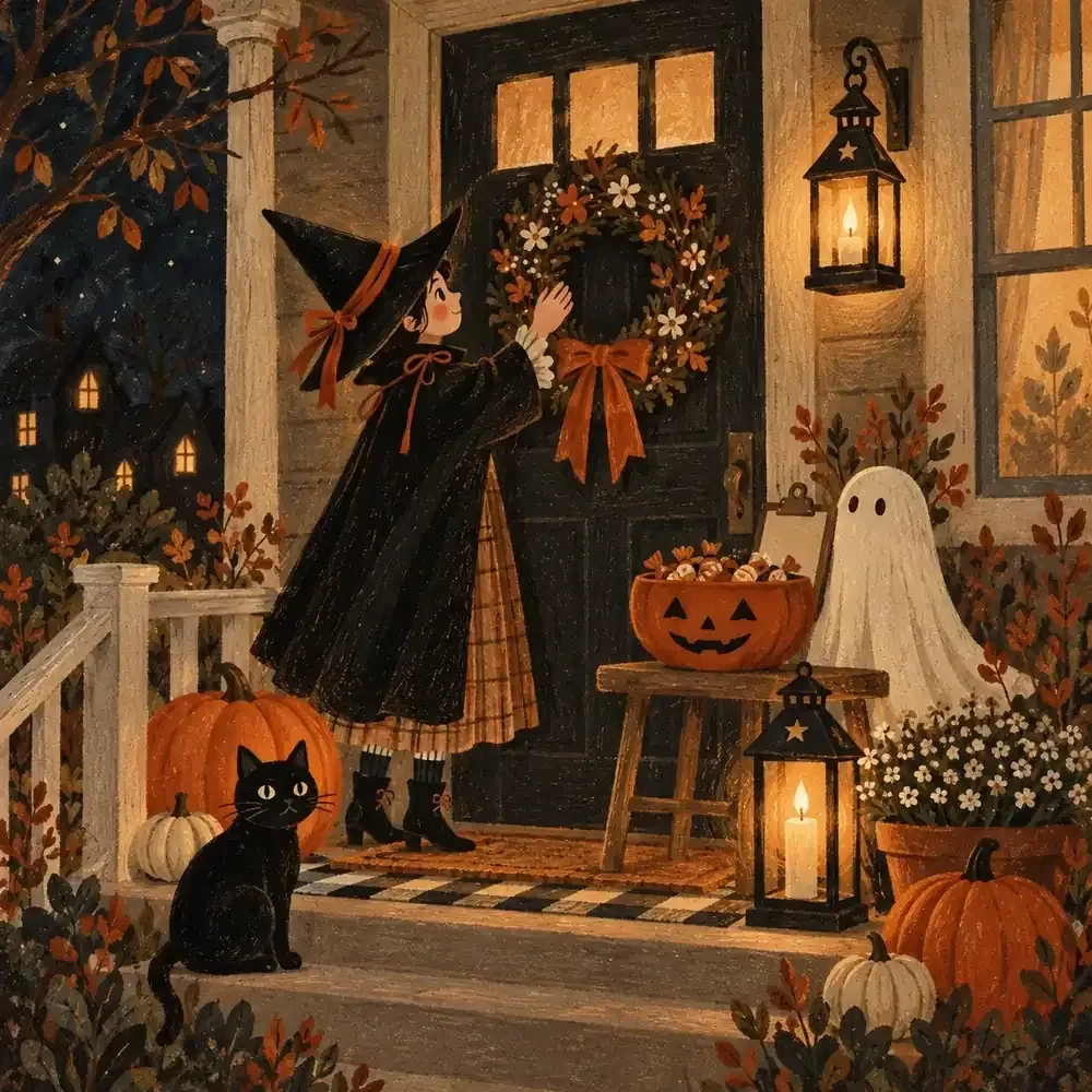 Halloween Night Porch Setup Checklist