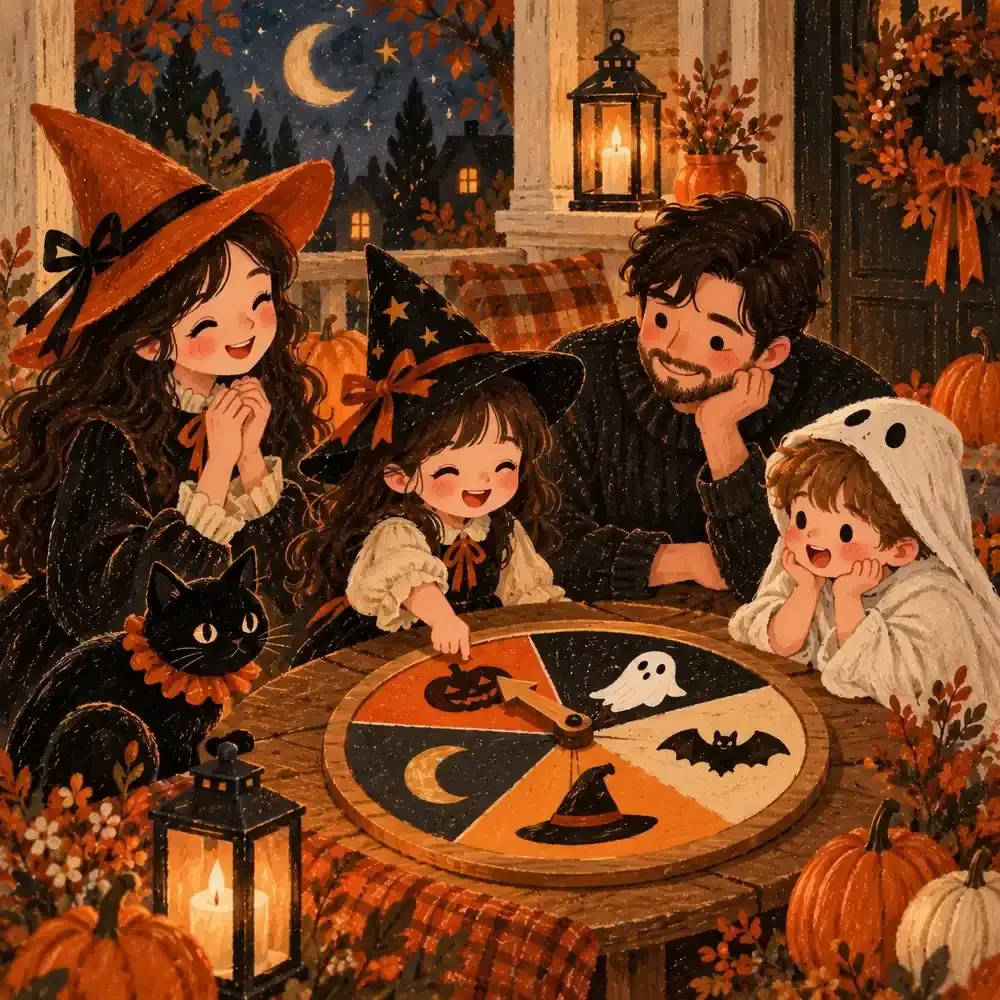 Halloween Theme Spin Family Game