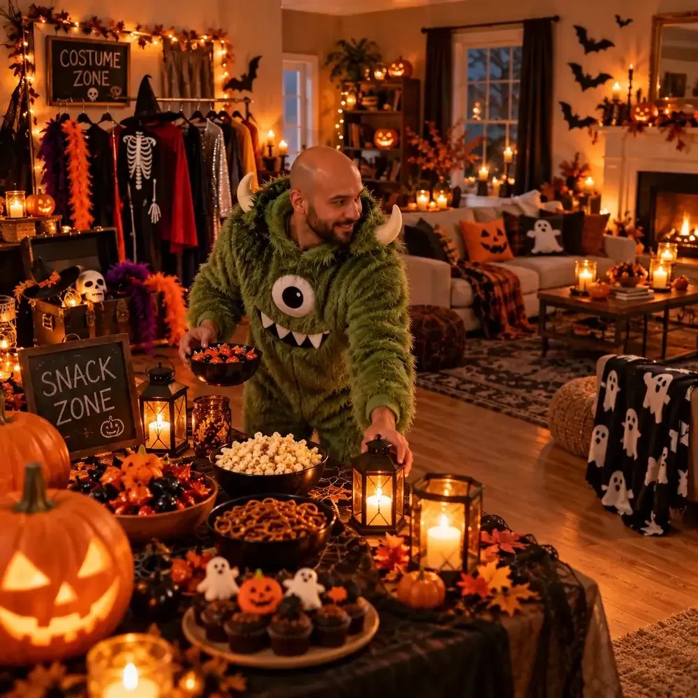 Halloween Party Zone Setup