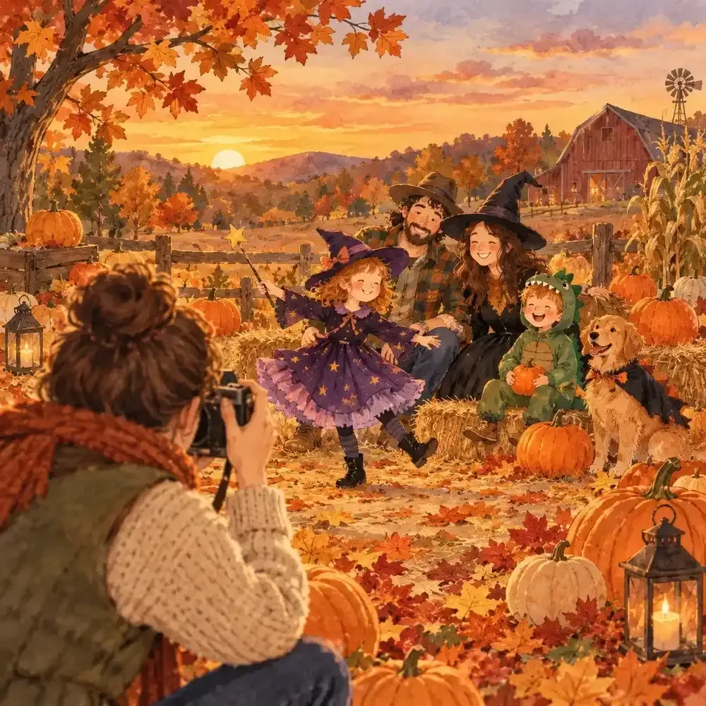 Family Photo Session Planner for Halloween