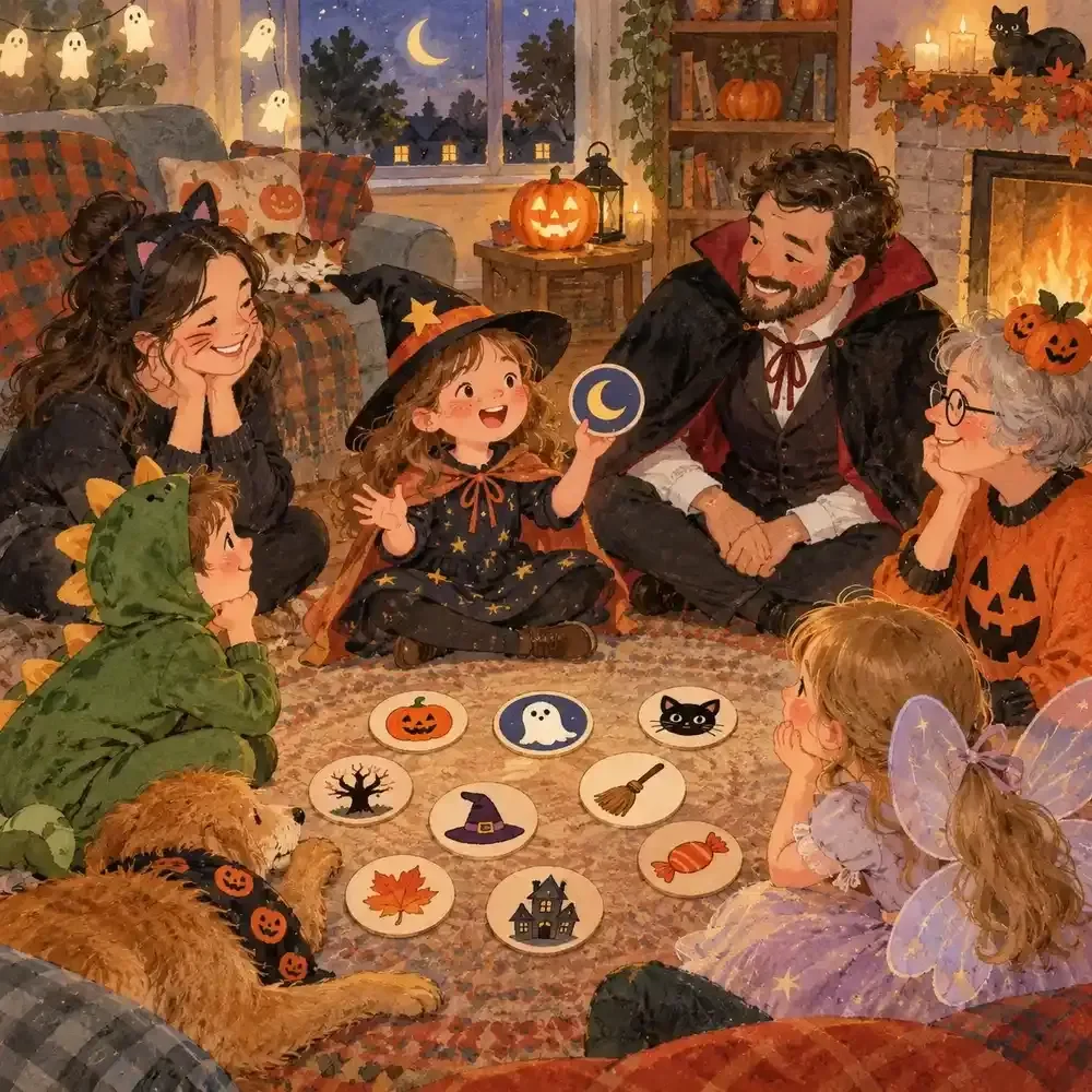 Memory Prompt Game for Halloween Family Talks