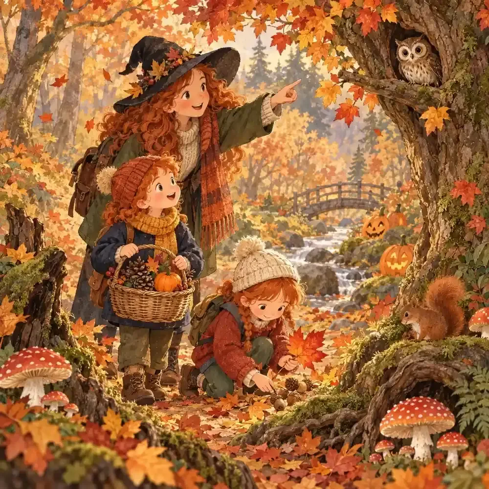 Nature Walk Scavenger Hunt Game for Fall and Halloween