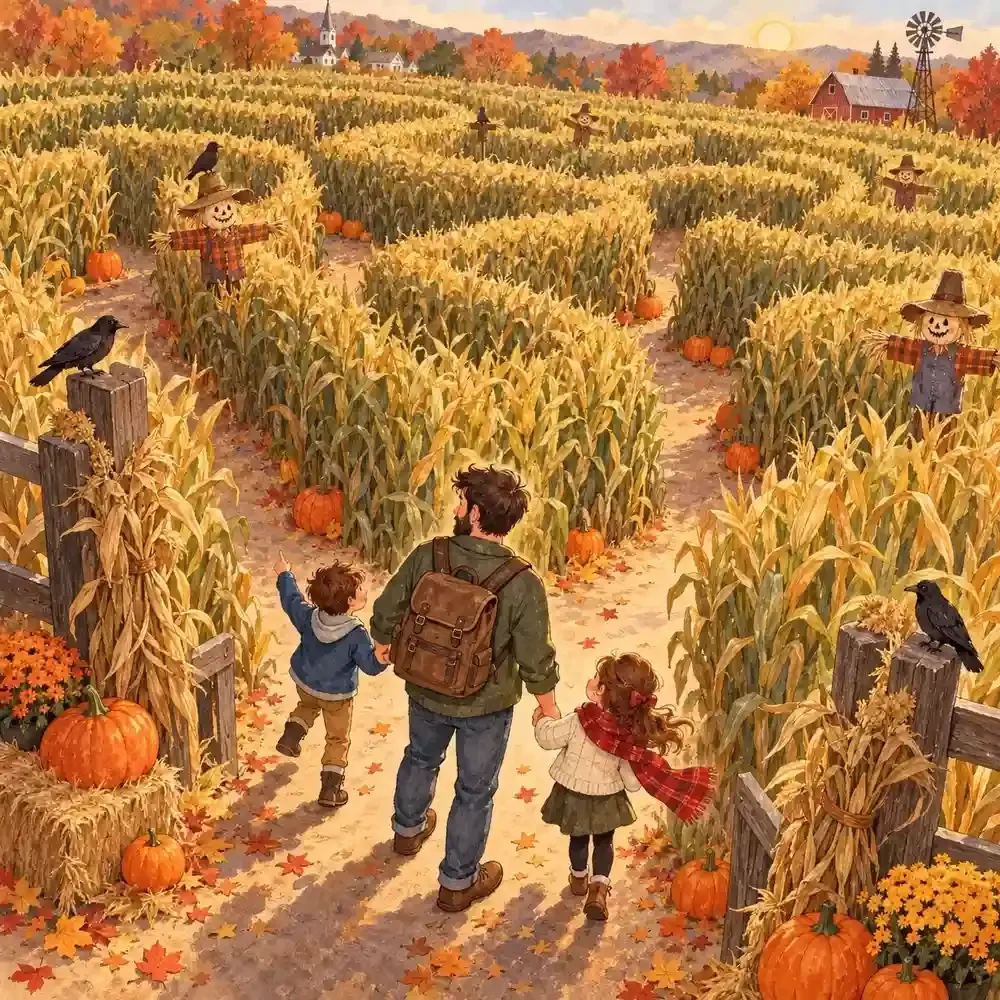 Corn Maze Day Planner for Halloween Weekends