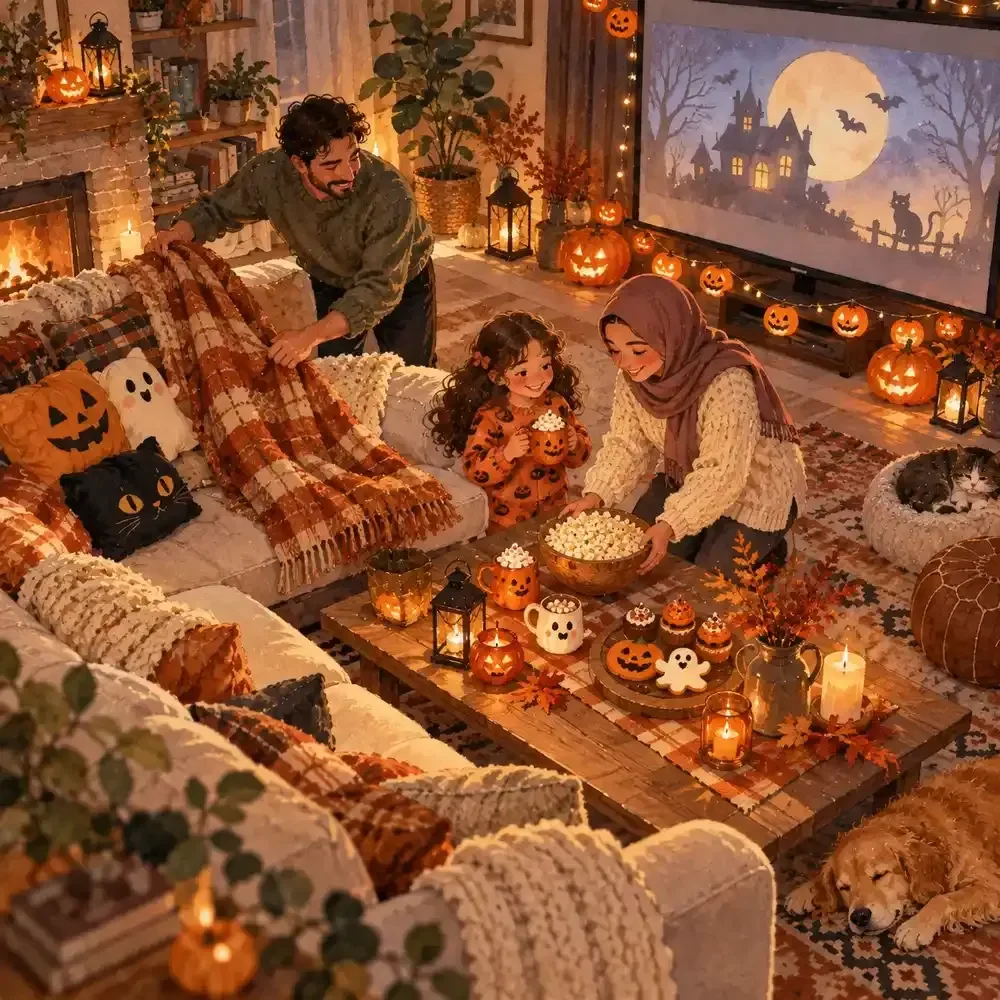 Movie Night Checklist for a Cozy Halloween