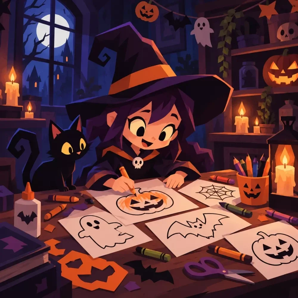 Coloring Page Maker for Halloween Fun