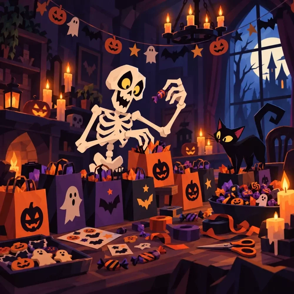 Goodie Bag Planner for Halloween Parties