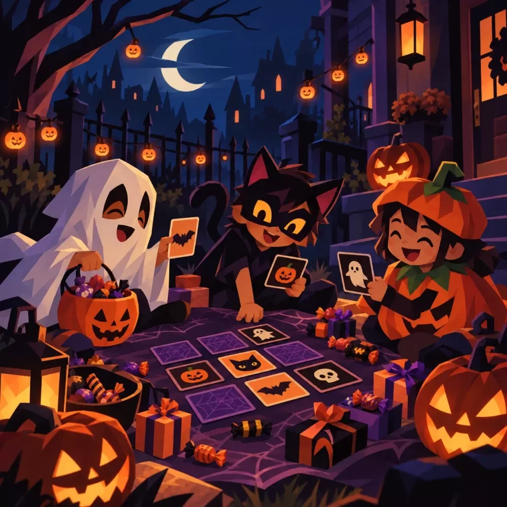 Trick-or-Treat Gift Match Game for Kids