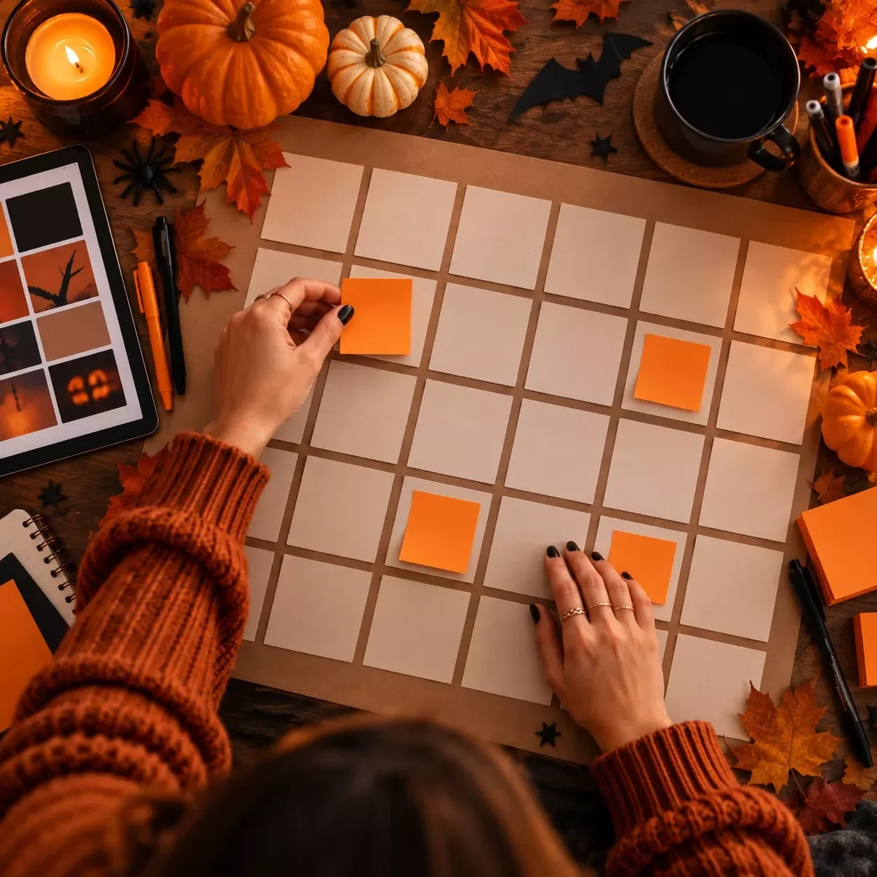 October Content Calendar Planner for Halloween