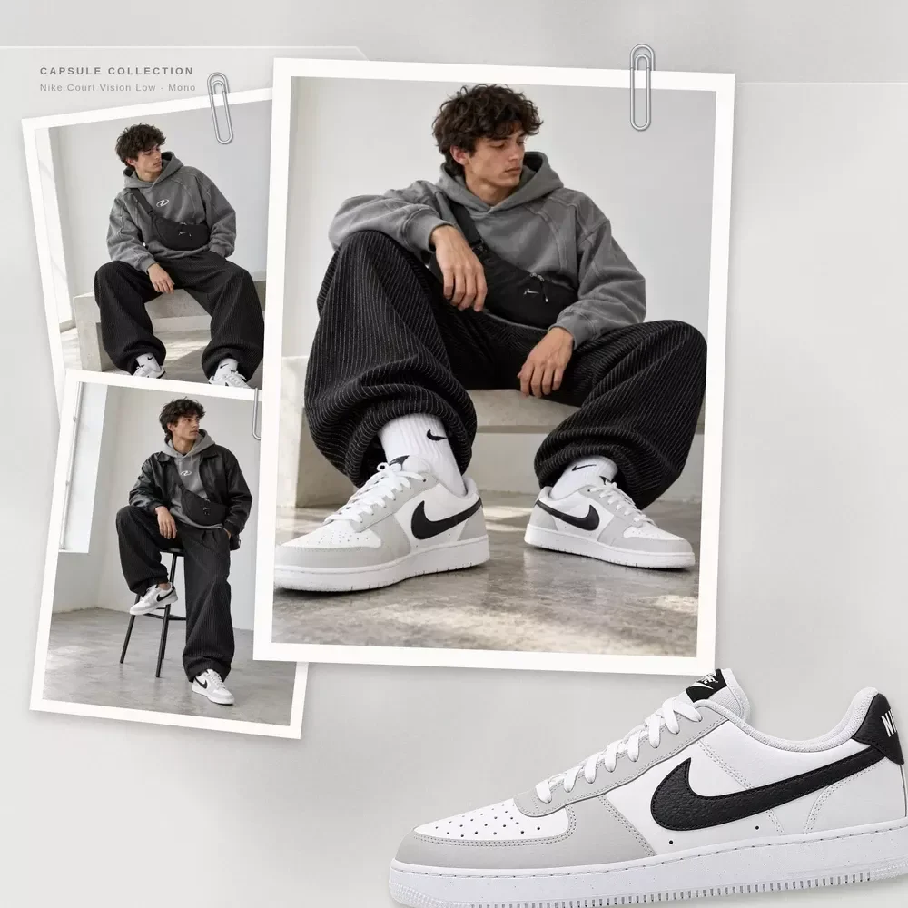10 Nike Court Vision Low Monochrome Outfits Under $450