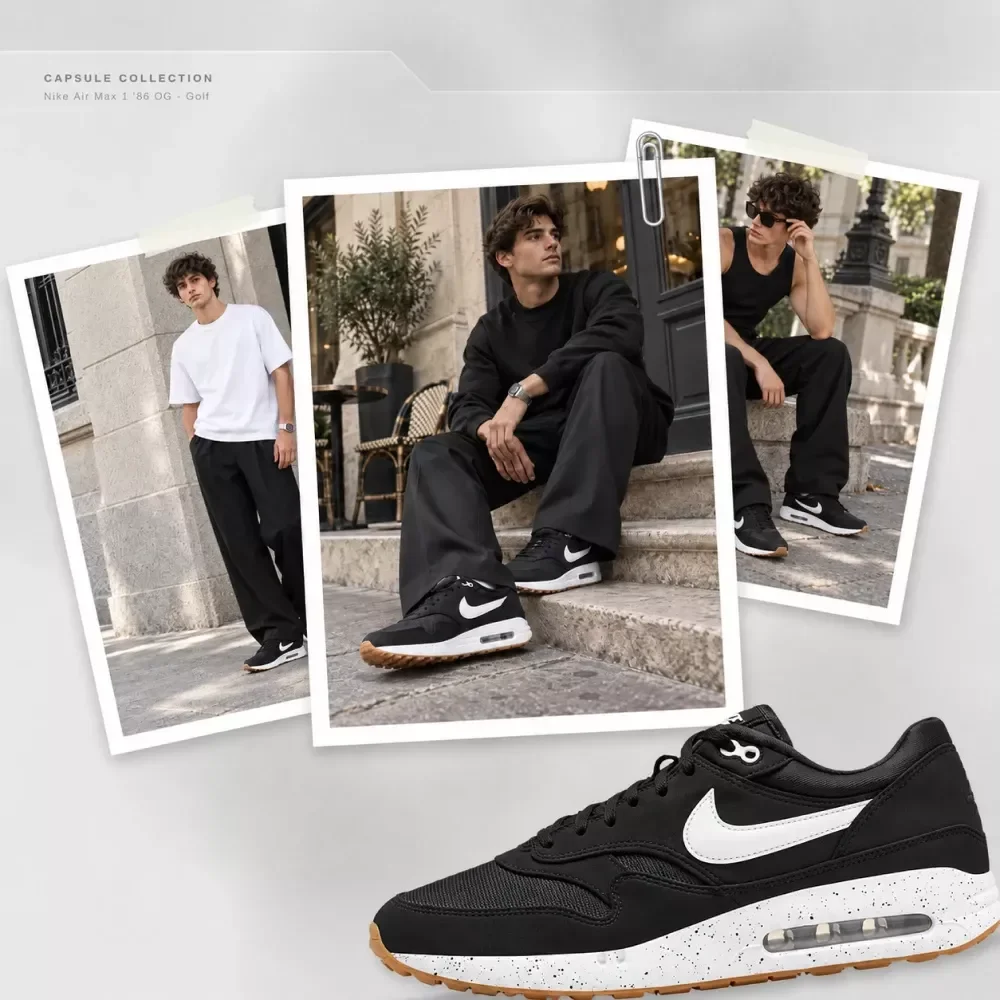 15 Nike Air Max 1 '86 OG Golf Monochrome Outfits Under $300