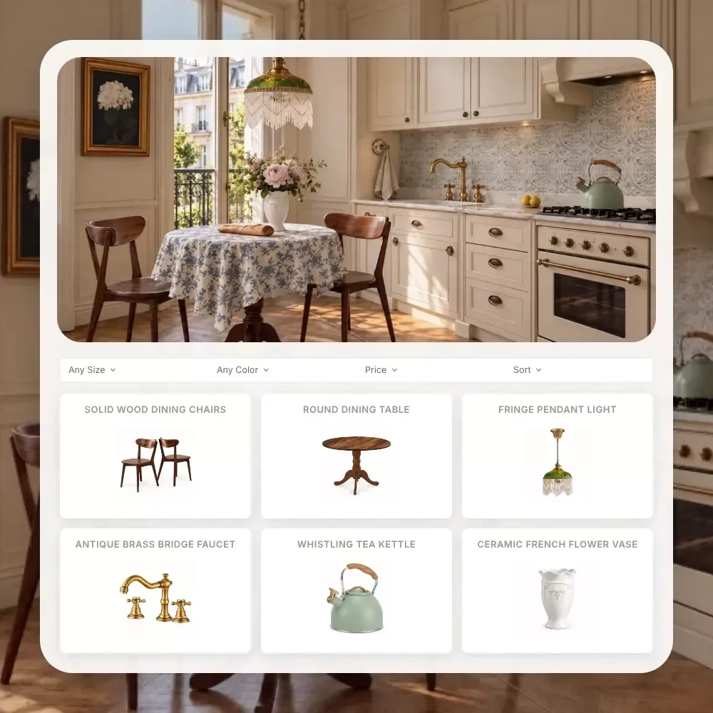 Vintage Parisian Kitchen Under $650