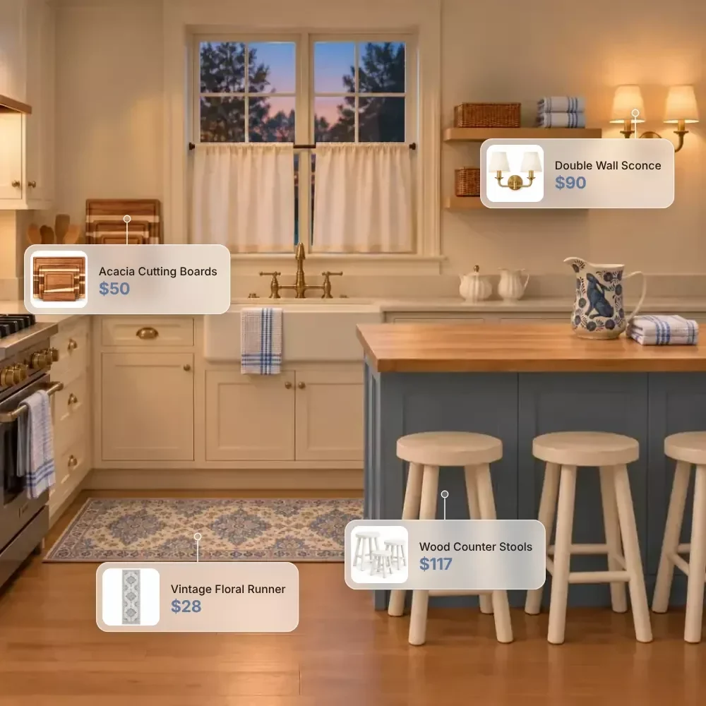 French Country Kitchen Under $500