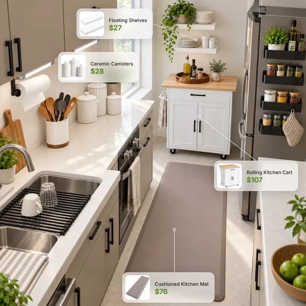 Compact Kitchen Makeover Under $400